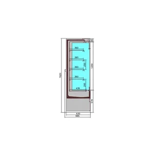 Jamie Wall-Mounted Refrigerated Display Case 1.6 m² - Positive Cooling