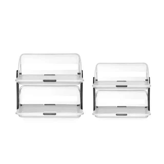 Vitrine Retangular 2 Níveis com Tampa Deslizante - 465 x 310 mm