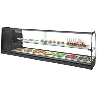 Vitrina Refrigerada para Sushi y Tapas - Modelo SLIM - Formato Gastronorm 1/6