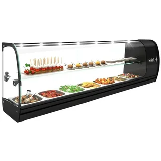 Vitrina Refrigerada para Sushi y Tapas - Modelo SLIM - Formato Gastronorm 1/6