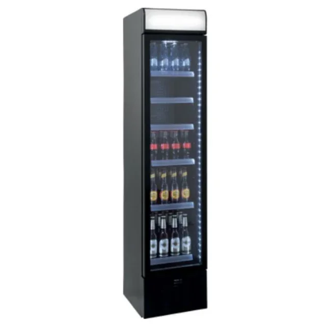 Vitrina Refrigerada 1 Puerta - 6 Niveles de Almacenamiento para Bebidas
