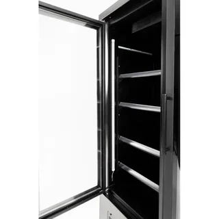 2-Door Refrigerated Display Case - 744 L - Negative Temperature - Black Finish