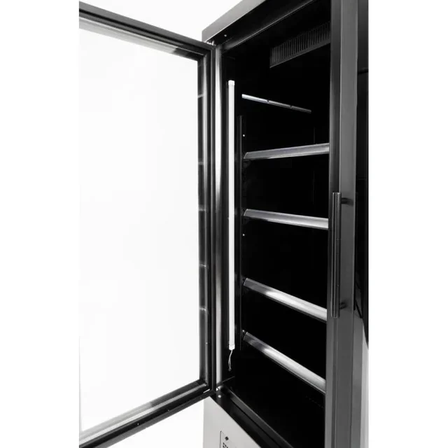 2-Door Refrigerated Display Case - 744 L - Negative Temperature - Black Finish