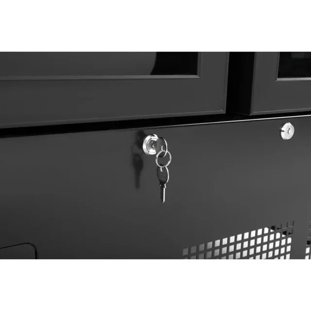 2-Door Refrigerated Display Case - 744 L - Negative Temperature - Black Finish