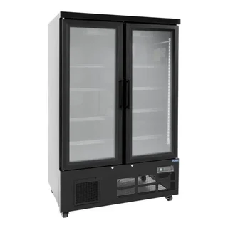 2-Door Refrigerated Display Case - 744 L - Negative Temperature - Black Finish