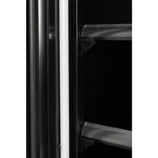 2-Door Refrigerated Display Case - 744 L - Negative Temperature - Black Finish