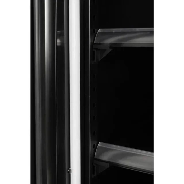 2-Door Refrigerated Display Case - 744 L - Negative Temperature - Black Finish