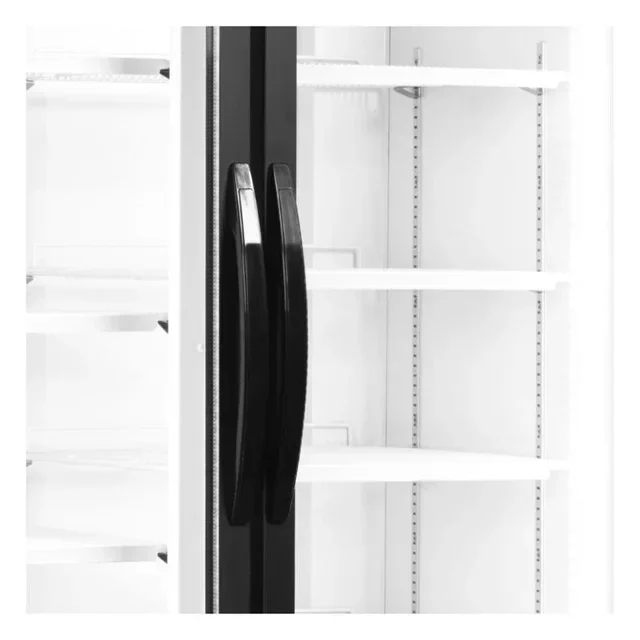 Refrigerated Display Case 2 Glass Doors with Canopy - 645 Liters