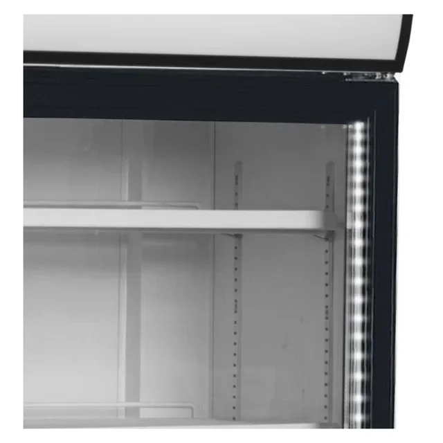 Refrigerated Display Case 2 Glass Doors with Canopy - 645 Liters