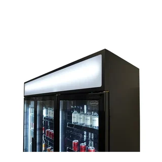 Vitrine Refrigerada 3 Portas de Vidro 1065 L Preta para Bebidas