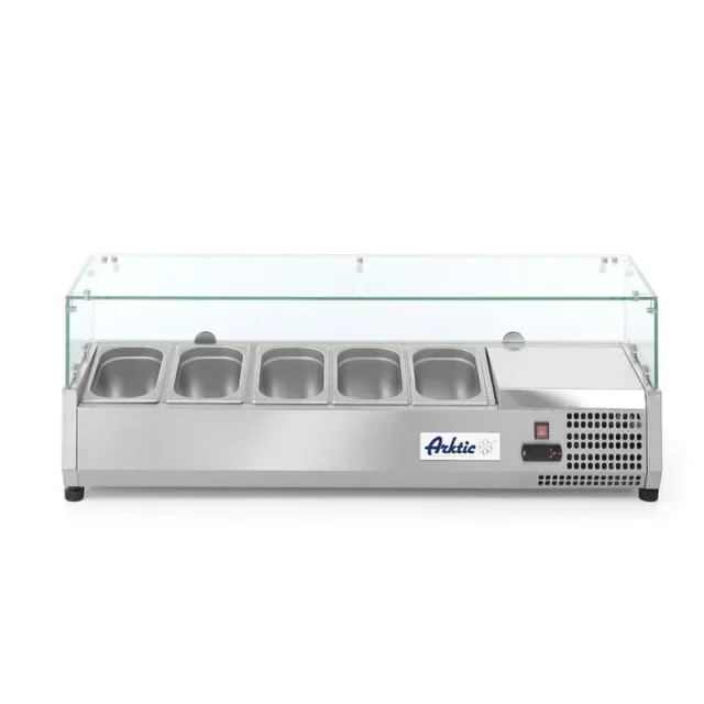 Vitrina Refrigerada Profesional - 5 Cubetas Gastronorm 1/4