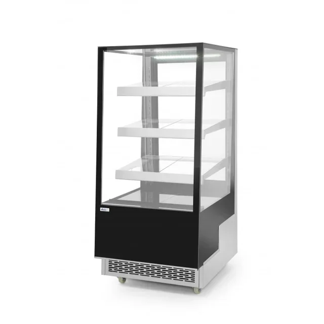 500-Liter Refrigerated Display Case - 3 Angled Shelves for Optimal Presentation