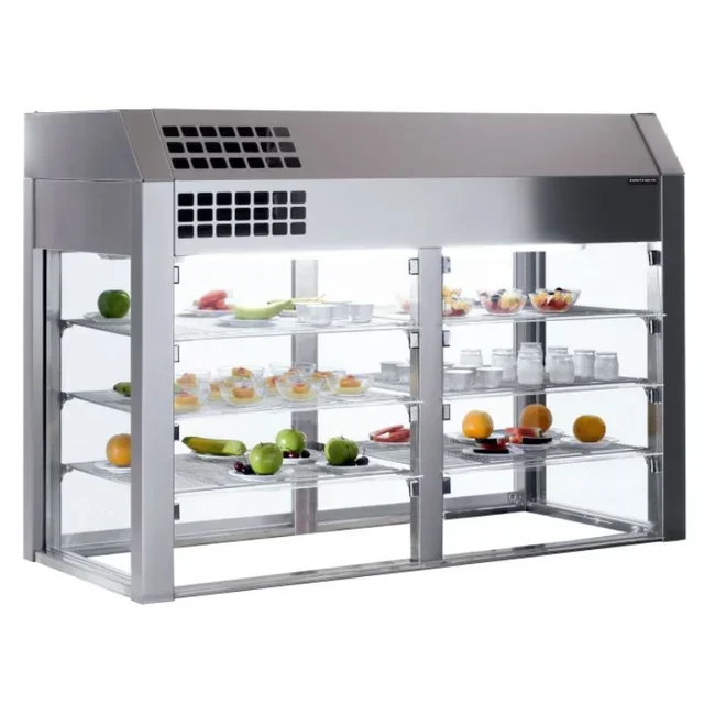 Refrigerated Display Case Positive 6 GN 1/1 Swing Doors - Width 2280 mm Depth 660 mm
