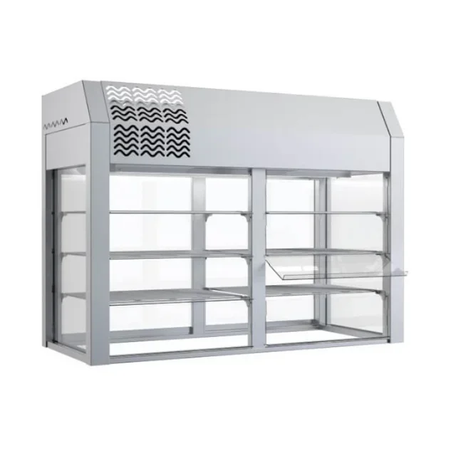 Refrigerated Display Case 6 GN 1/1 Hinged Doors Cold Well Static - Width 2214 mm