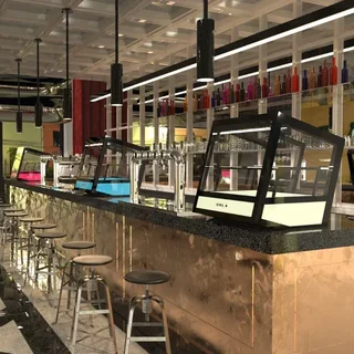 Vetrina Refrigerata da Banco QBO - Porta Posteriore - Illuminazione LED RGB