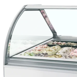 Vitrina Refrigerada Ventilada Fachada Curva - 18 Recipientes GN 1/1 (5L)
