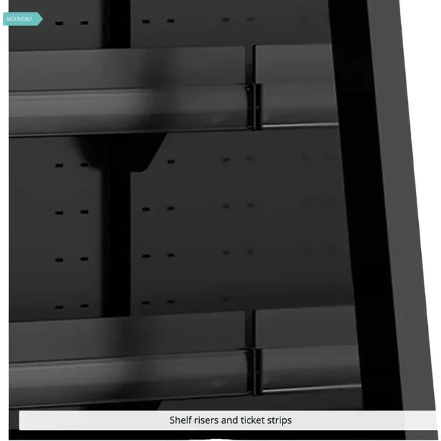 Vetrina Refrigerata Bassa 2 Porte Nero 360 Litri - Supermercato