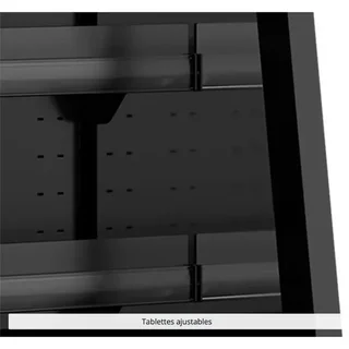 Low Refrigerated Display Case 4 Doors Supermarket Black Capacity 720 L