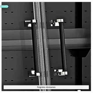 Unterbaukühlvitrine 2 Türen 270L für Supermarkt - Schwarz