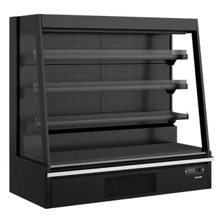 Black Self-Service Supermarket Open Refrigerated Display Case 360L