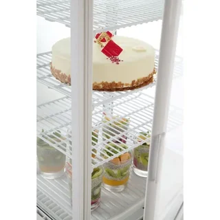 Vitrina Refrigerada Blanca 4 Lados Acristalados - Capacidad 68 Litros