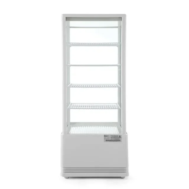 4-Sided Glass Display Fridge White 98L