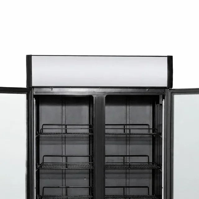 Beverage Refrigerated Display Case - Double Door - 736 Liters with Canopy