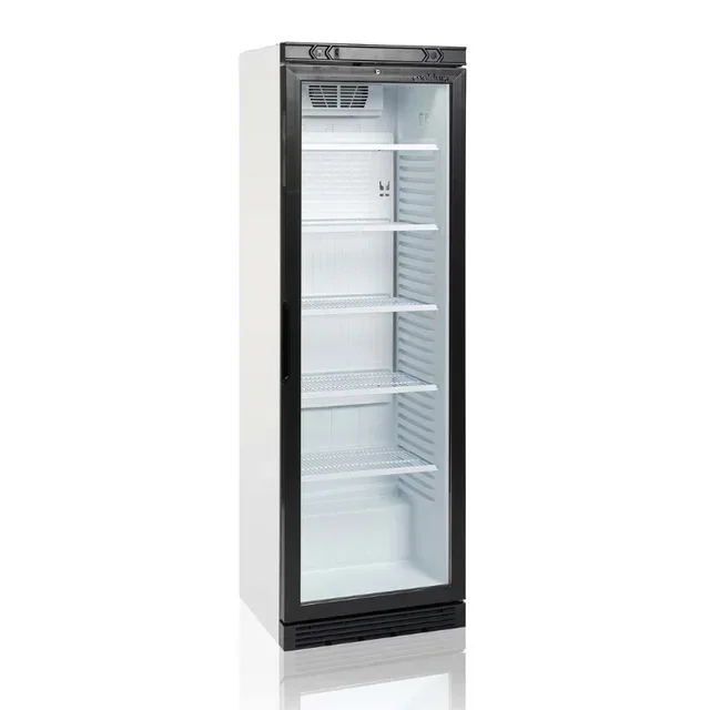 Refrigerated Display Case 380 L with Glass Door and Transport Trolley for Beverages