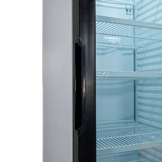 Refrigerated Display Case 380 L with Glass Door and Transport Trolley for Beverages