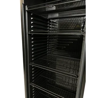 Schwarze 382L Getränkekühlschrank - Glastür mit beleuchtetem Überdachung