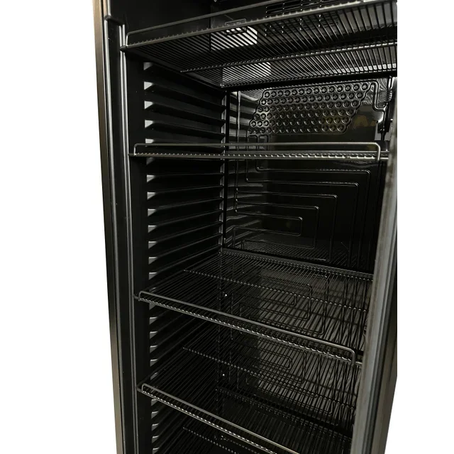 Schwarze 382L Getränkekühlschrank - Glastür mit beleuchtetem Überdachung