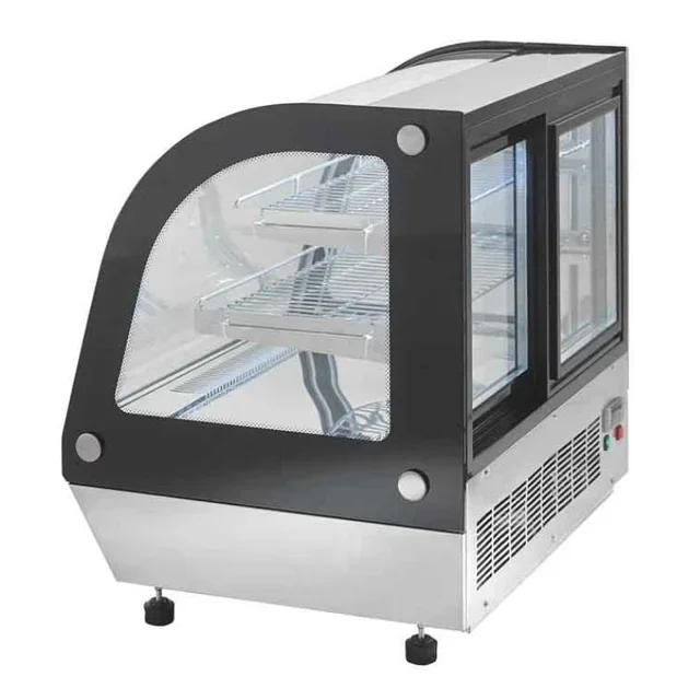 Countertop Curved Glass Refrigerated Display Case 110 Liters