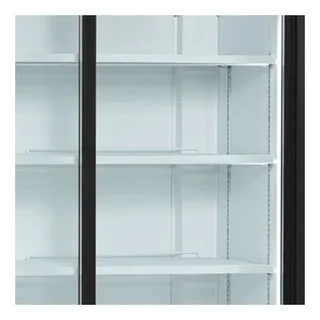 2 Glass Door Refrigerated Display Case with Canopy - 524 Liters Capacity