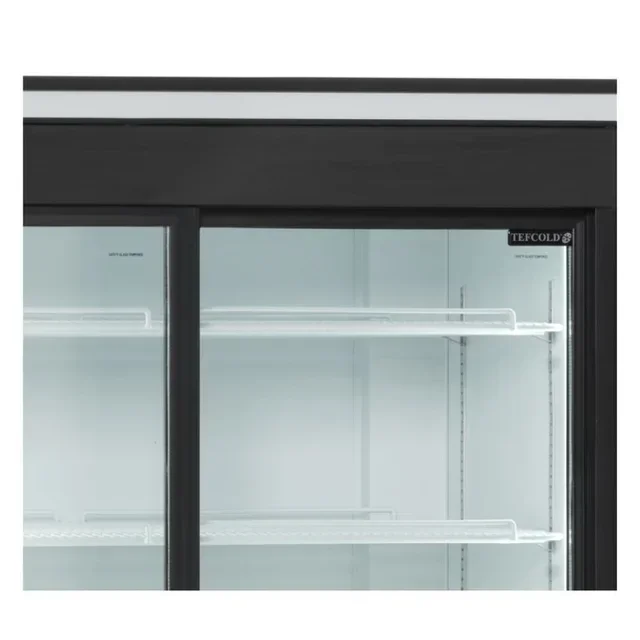 2 Glass Door Refrigerated Display Case with Canopy - 524 Liters Capacity