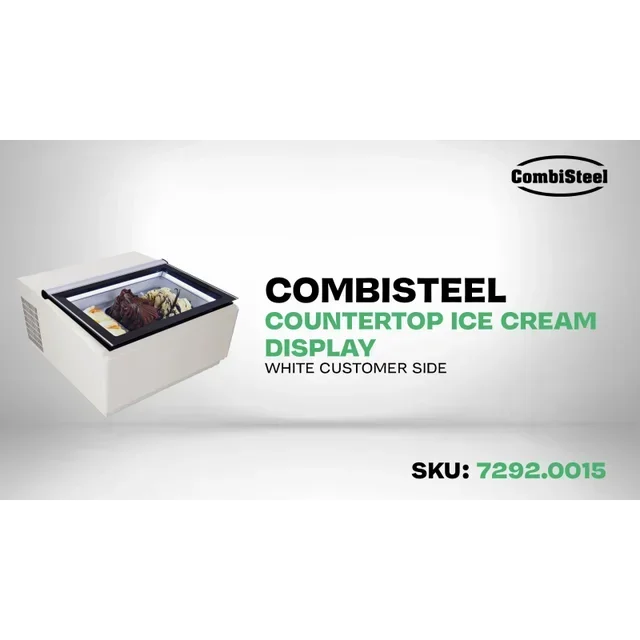 White Countertop Refrigerated Display Case - Static Ventilation - 3 Shelves 5 Liters - Customer Side