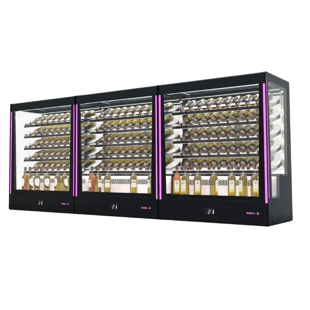 COMPAK Horizontal Refrigerated Display Case - 50 Bottle Capacity - Rear Opening