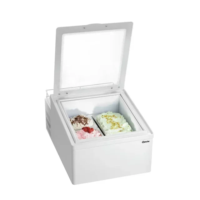 Ice Cream Refrigerated Display Case - 2 Tubs of 5 Liters