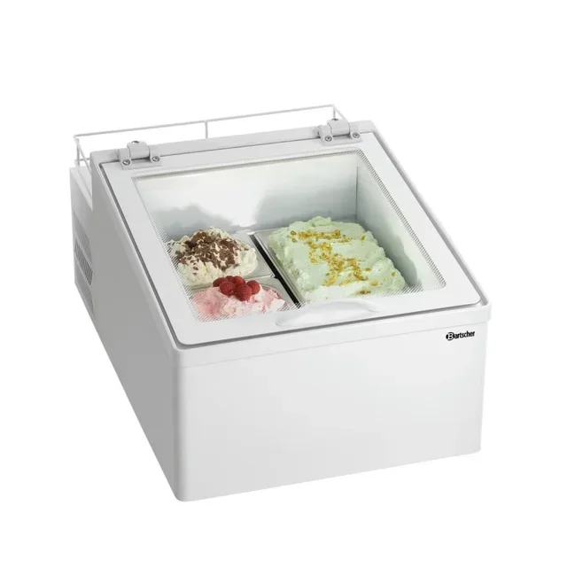 Ice Cream Refrigerated Display Case - 2 Tubs of 5 Liters