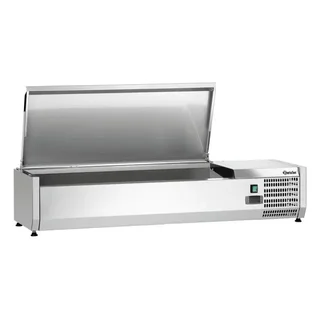 Edelstahl-Kühltheke Saladette - 3 GN 1/3 Behälter und 1 GN 1/2 Behälter