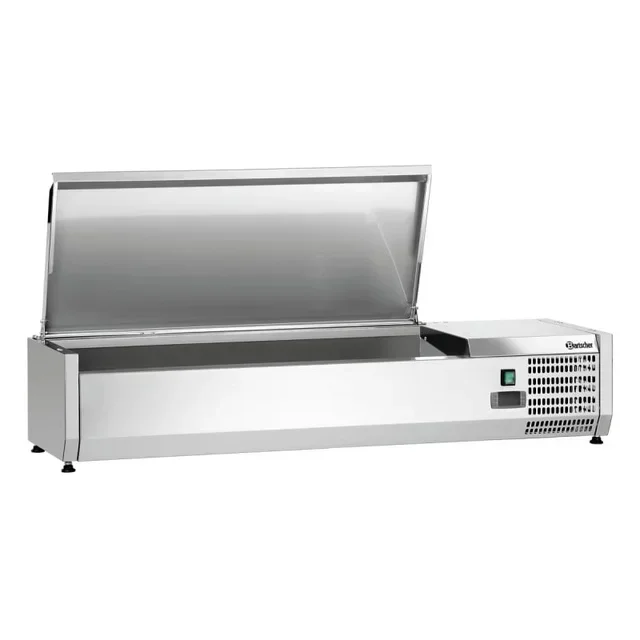 Stainless Steel Countertop Refrigerated Saladette - 3 GN 1/3 Pans and 1 GN 1/2 Pan