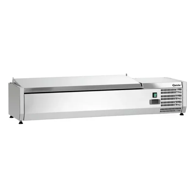 Stainless Steel Countertop Refrigerated Saladette - 3 GN 1/3 Pans and 1 GN 1/2 Pan