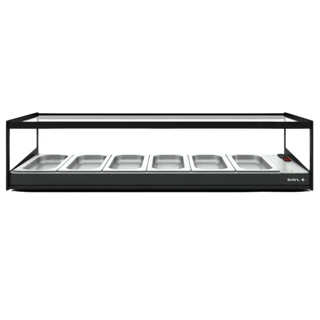 LOGIC 1P Countertop Heated Display Case - GN 1/3 Bain Marie Format