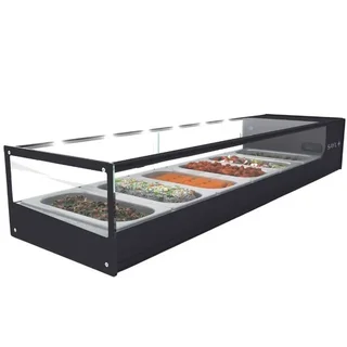 Vitrine Refrigerada de Balcão LOGIC Tapas - Formato Gastronorm GN 1/3 - Largura 132 cm