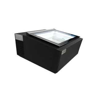 Black Countertop Refrigerated Display Case - 3 Levels x 5 Liters - Static Cooling - Customer Side