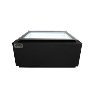 Black Countertop Refrigerated Display Case - 3 Levels x 5 Liters - Static Cooling - Customer Side