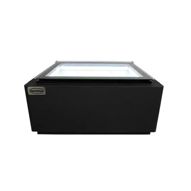Black Countertop Refrigerated Display Case - 3 Levels x 5 Liters - Static Cooling - Customer Side