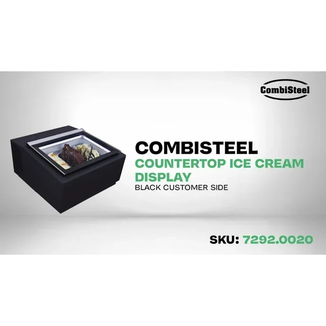 Black Countertop Refrigerated Display Case - 3 Levels x 5 Liters - Static Cooling - Customer Side