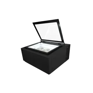 Black Countertop Refrigerated Display Case - 3 Levels x 5 Liters - Static Cooling - Customer Side