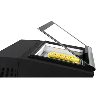 Schwarze Kühlvitrine für die Theke 3x5L - Statische Kühlung