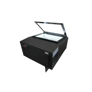 Schwarze Kühlvitrine für die Theke 3x5L - Statische Kühlung